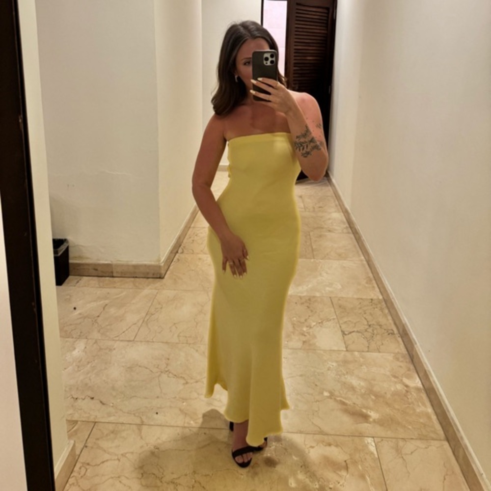 SUMMER AWAY Matera Strapless Maxi Dress in Yellow M - Picture 5 of 10